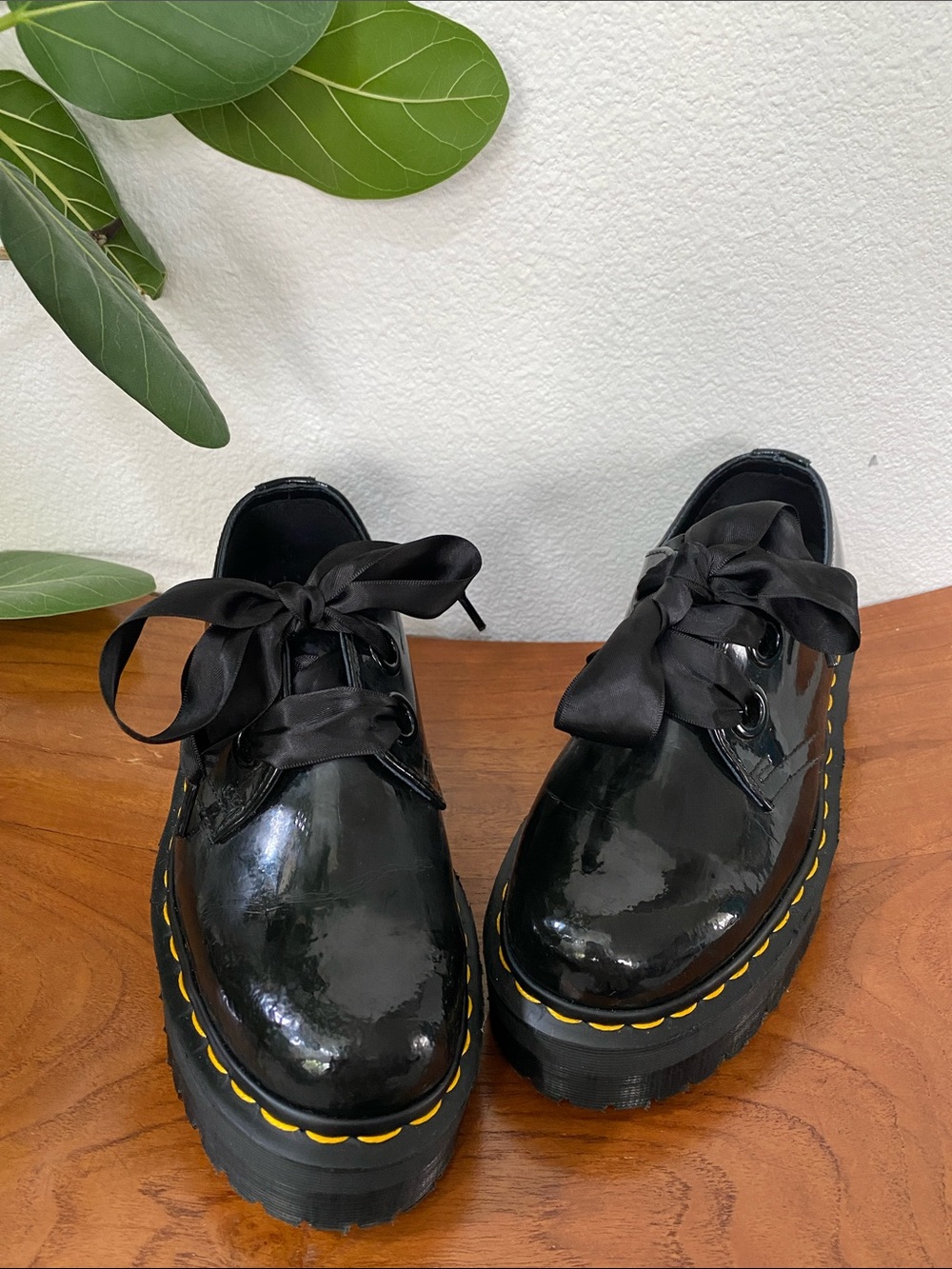 Dr. Martens AirWair HOLLY Women’s Patent Leather Platform Shoes